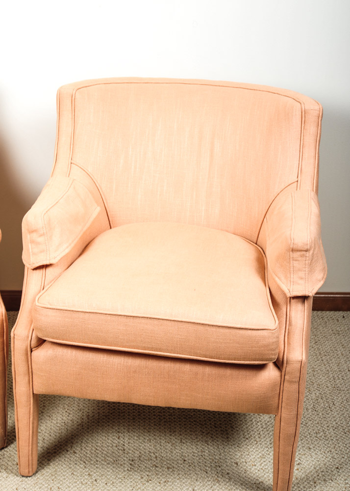 Pair of Peach Accent Chairs EBTH