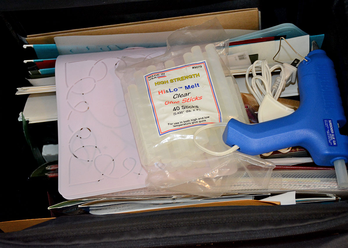 Crop In Style XXL Rolling Tote and Scrapbook Supplies EBTH