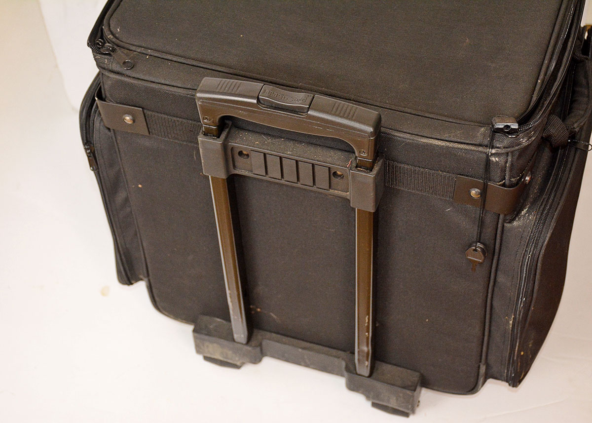 Crop In Style XXL Rolling Tote and Scrapbook Supplies EBTH