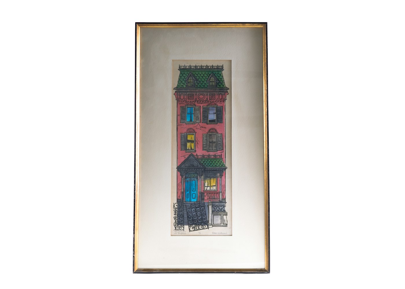 Signed, Limited Edition Glen Villwock "Pink House in 