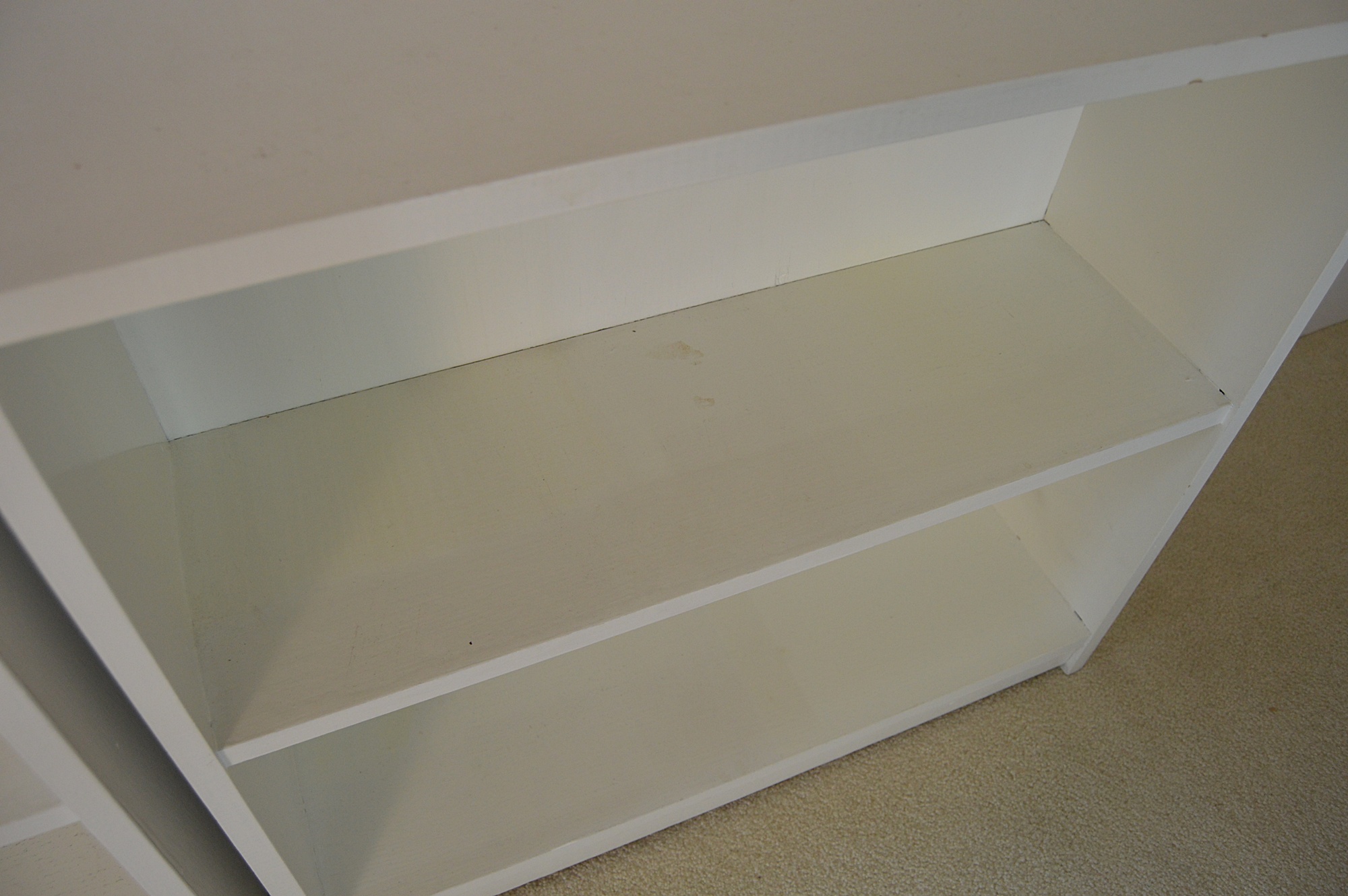 Pair of WhitePainted Wooden Bookcases EBTH