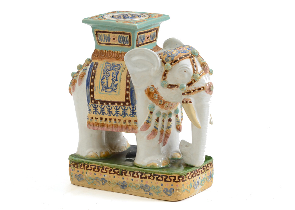 Ceramic Elephant Plant Stand EBTH