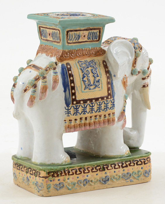 Ceramic Elephant Plant Stand EBTH