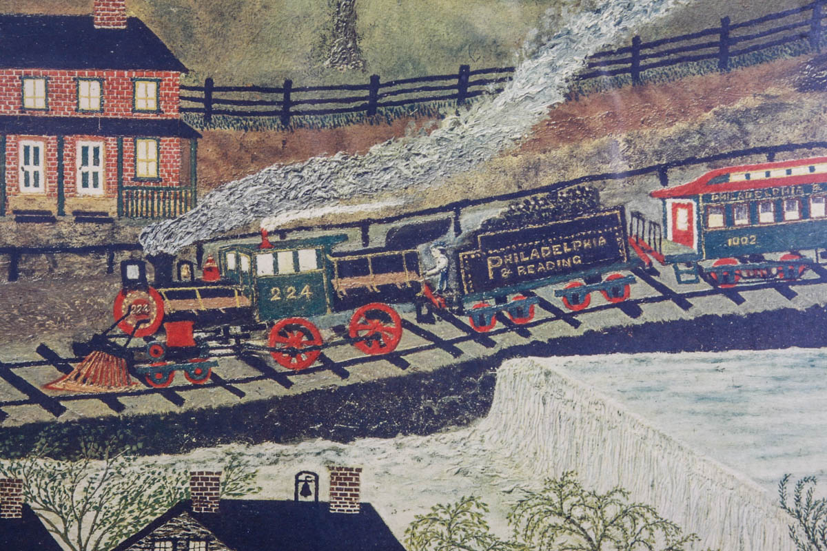 Framed Print of Joseph Pickett's "Manchester Valley" Oil on Canvas Painting EBTH