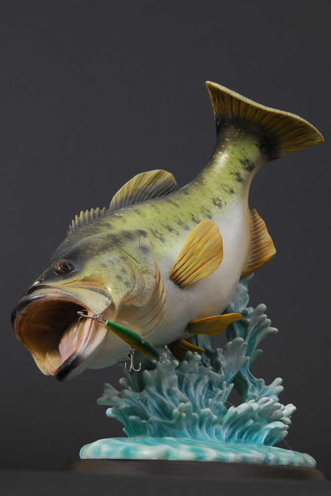 Trio of Kruth Danbury Mint Bass Sculptures EBTH