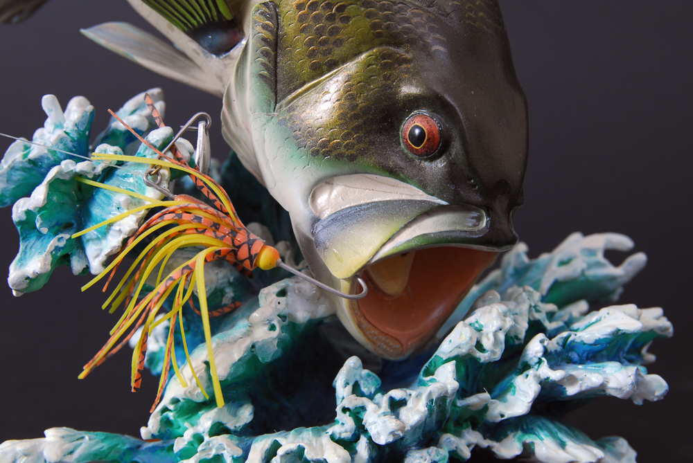 Trio of Kruth Danbury Mint Bass Sculptures EBTH