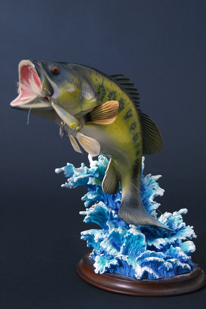 Trio of Kruth Danbury Mint Bass Sculptures EBTH