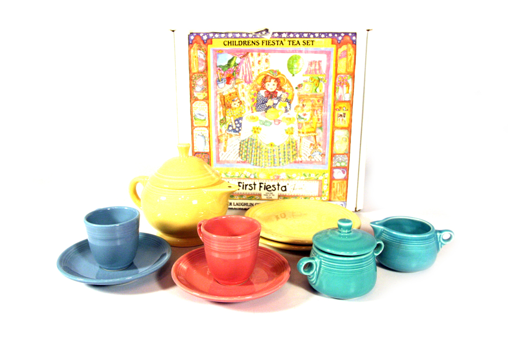 fiestaware children's tea set