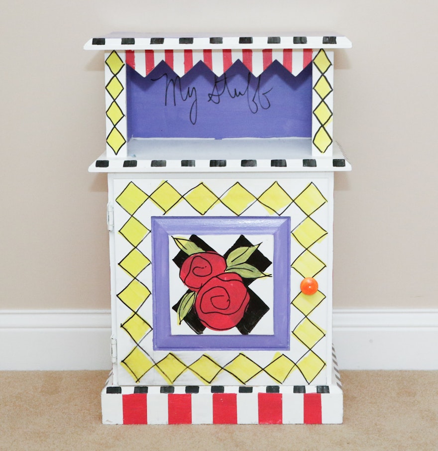 Whimsical Painted Cabinet EBTH Whimsical Painted Cabinet EBTH