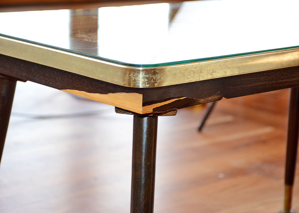 Vintage German Carved 3D Coffee Table EBTH