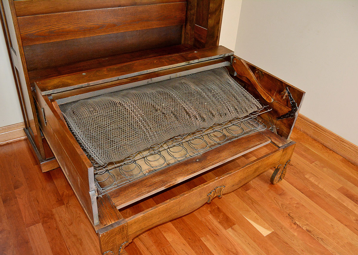 Vintage Oak Murphy Bed EBTH