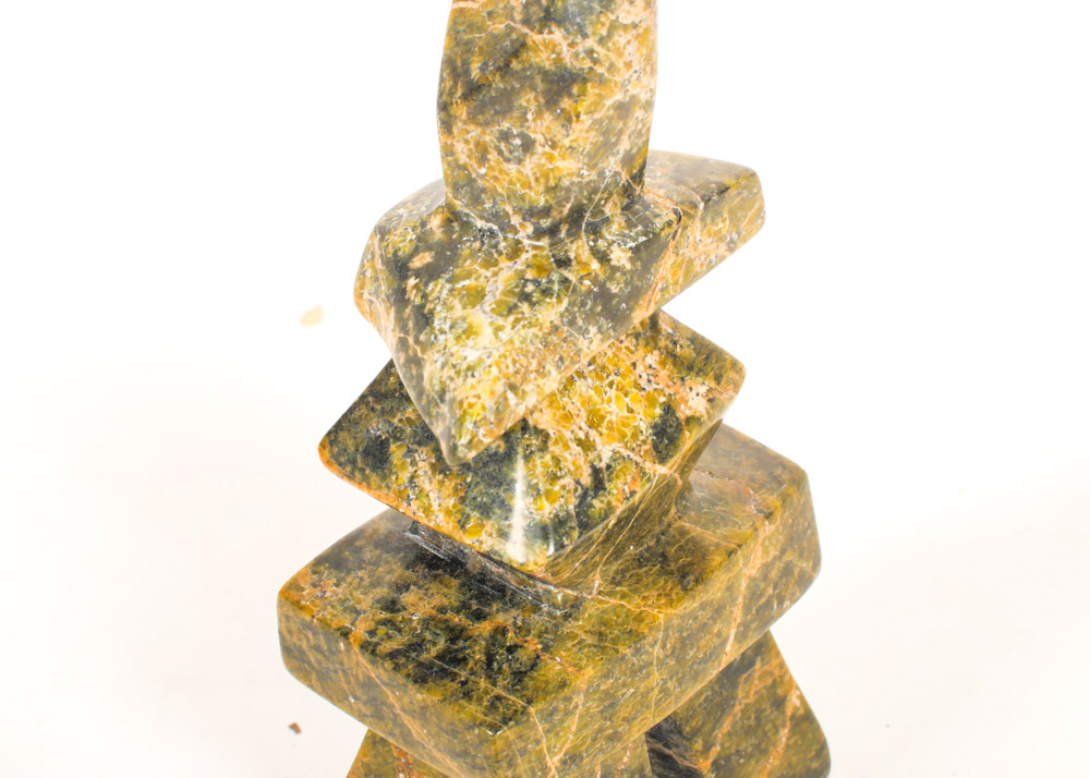 Handmade Marble Inukshuk Figurine EBTH