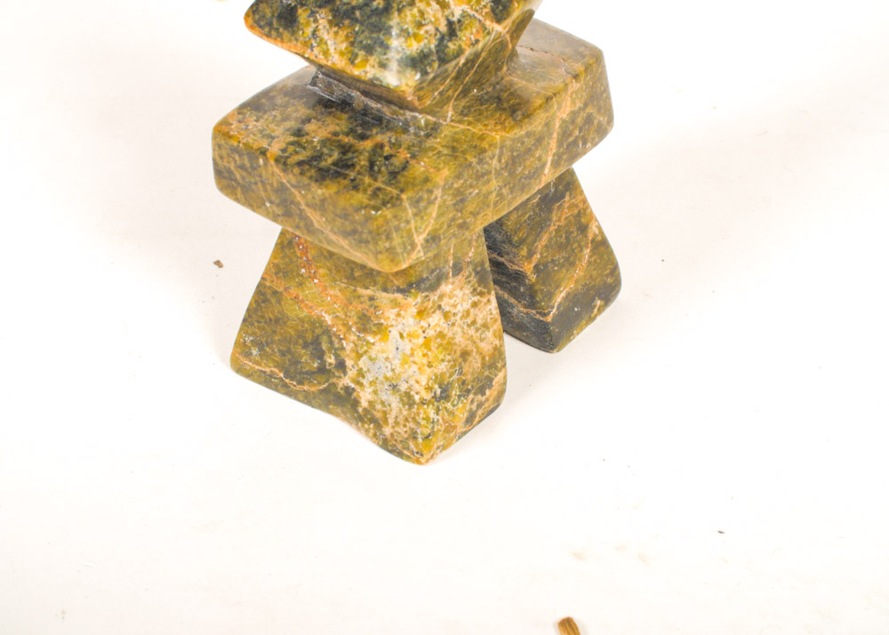 Handmade Marble Inukshuk Figurine EBTH