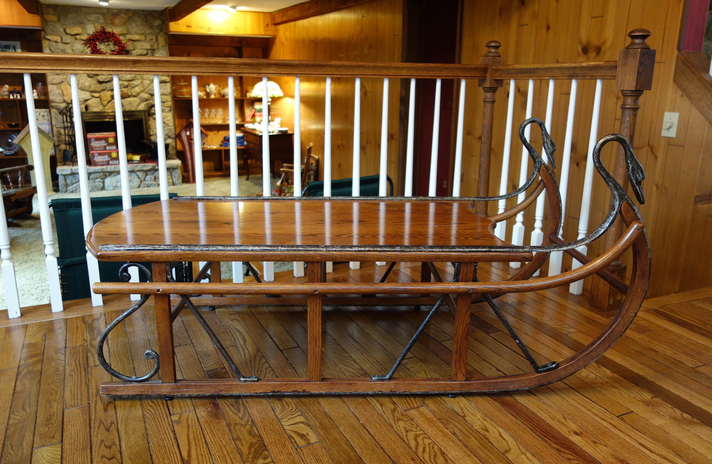 Rare Vintage Tell City Chair Co. Oak Sleigh Table EBTH