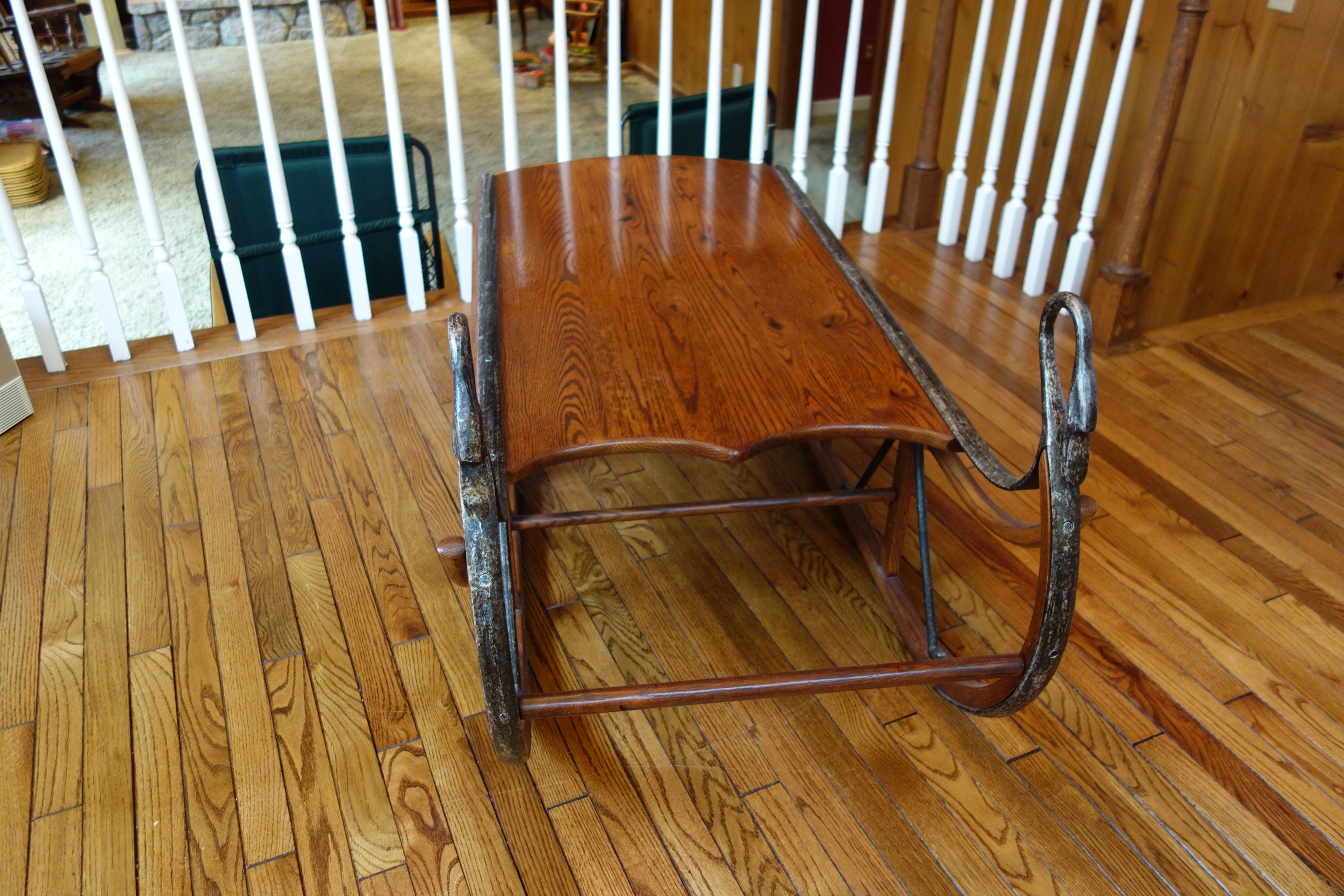 Rare Vintage Tell City Chair Co. Oak Sleigh Table EBTH