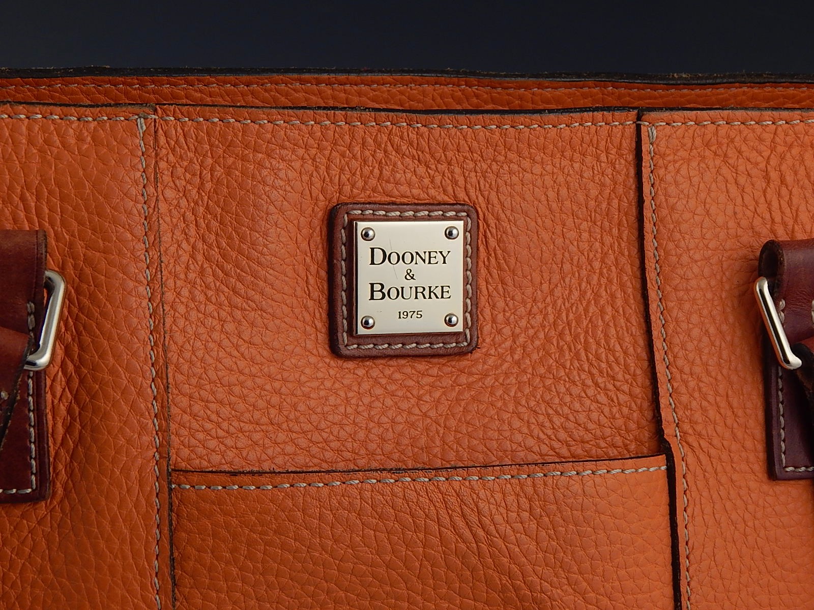 Dooney and Bourke Handbag Orange Leather EBTH