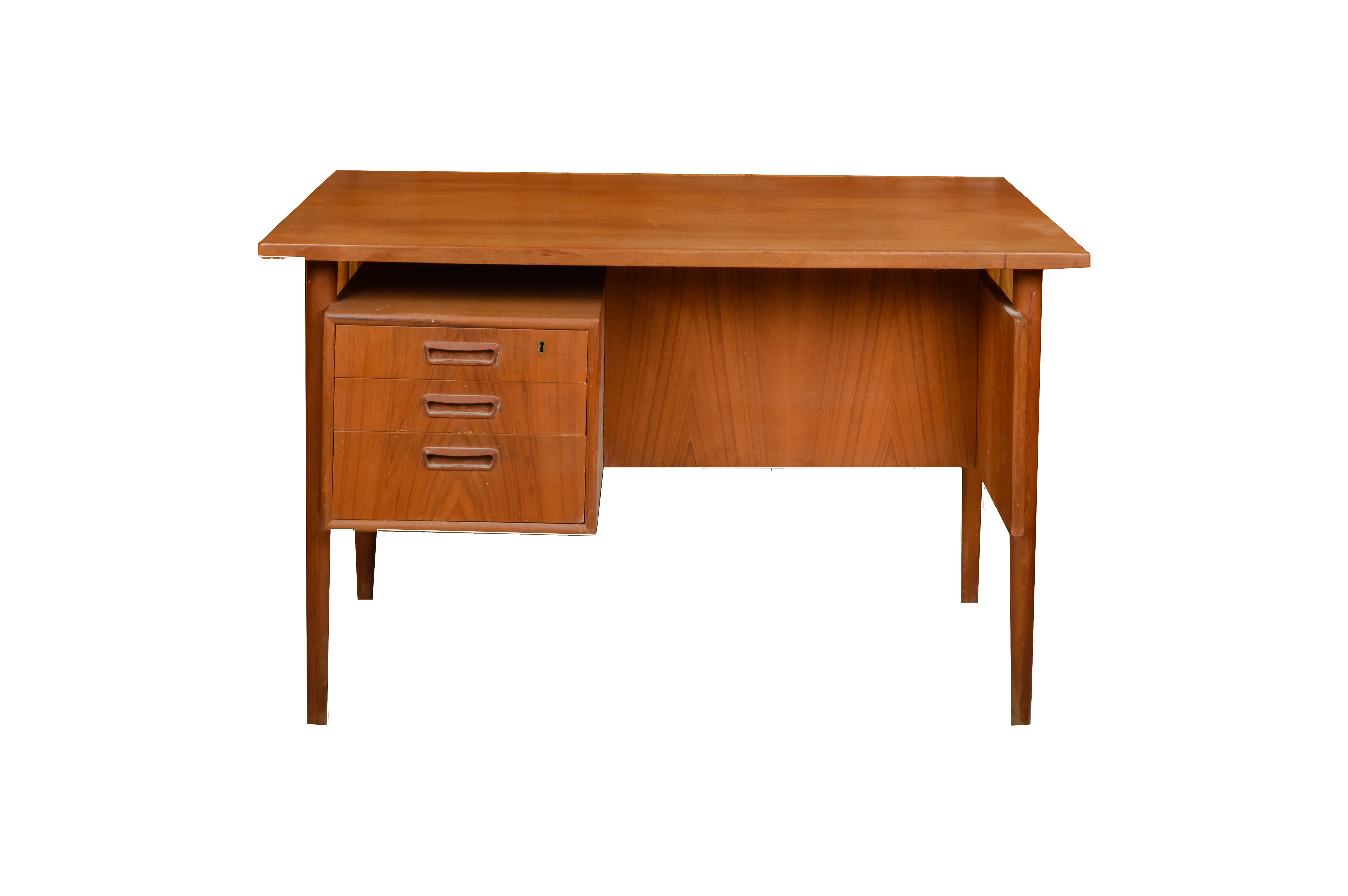 Vintage Teak Desk with Locking EBTH