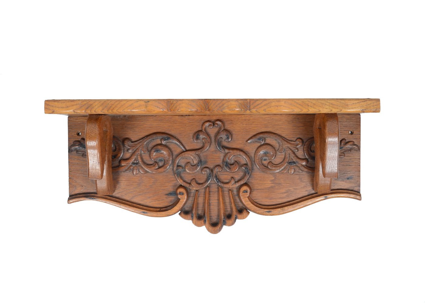 Antique Oak Victorian Clock Shelf EBTH