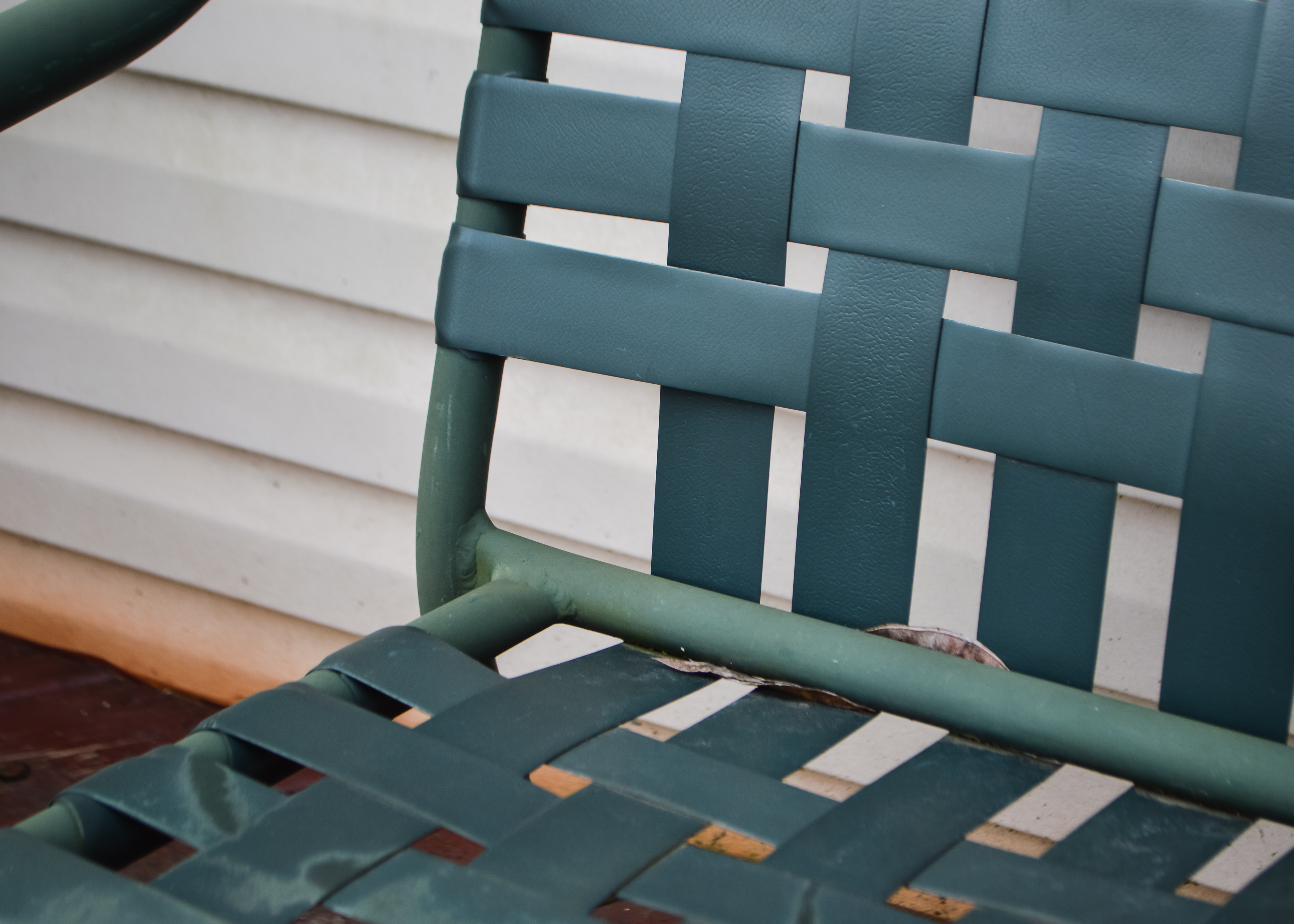 Four Forest Green Patio Chairs EBTH