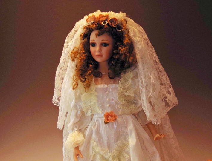 Goldenvale Collection Porcelain Doll in Victorian Style Bridal Gown EBTH