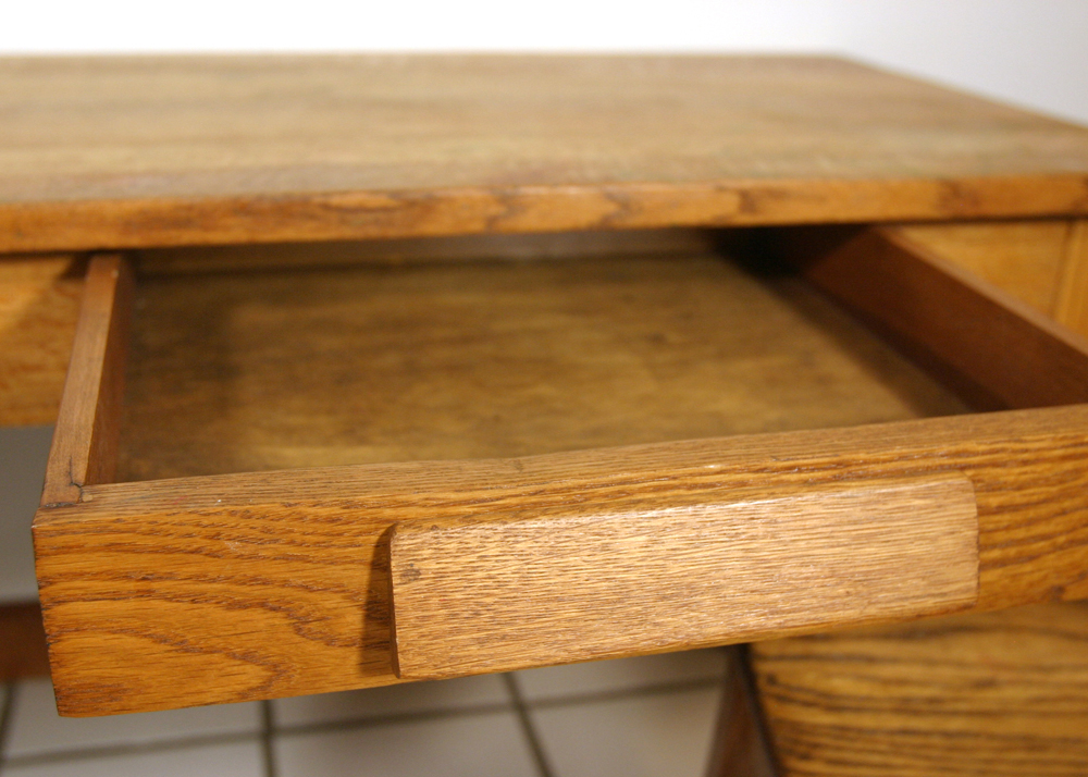 Child's Oak Table and Two Chairs EBTH