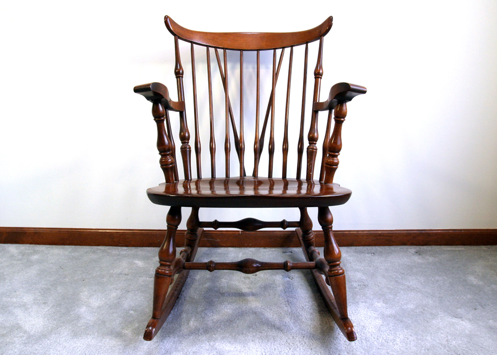 Nichols and Stone Windsor Style Wooden Rocking Chair EBTH