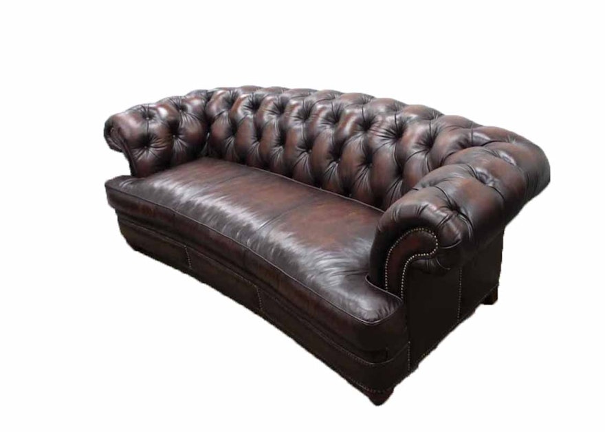 Randall Allen Washington Leather Sofa Ebth