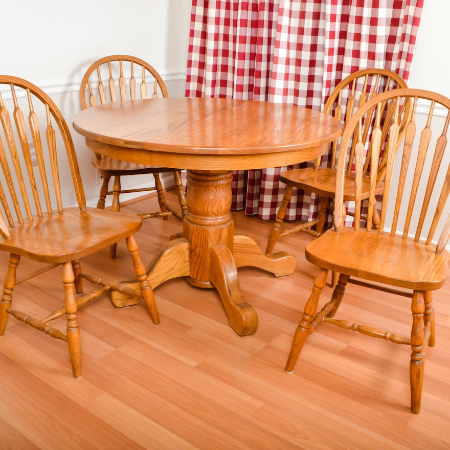 Oak Kitchen Chairs : Set of 6 Dinette Kitchen Dining Chairs w
