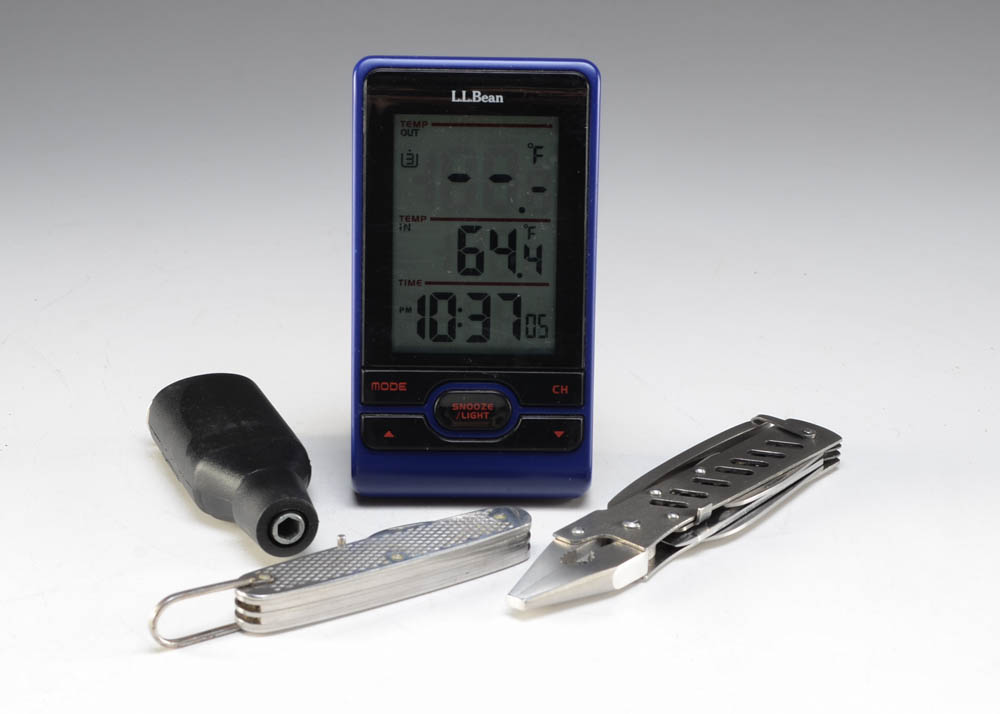 Vintage Pocket Tools and L.L. Bean Weather Station EBTH