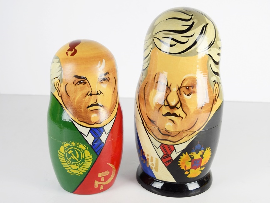 Nine Russian Nesting Dolls Representing Leaders EBTH