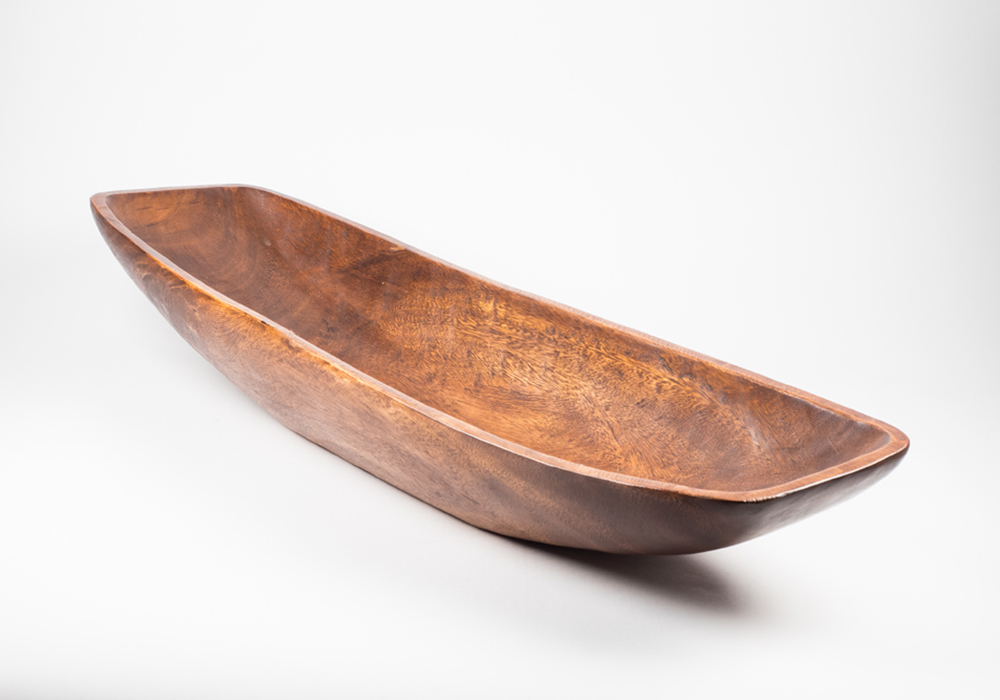 Pair of Large Rectangular Shaped Wooden Bowls EBTH