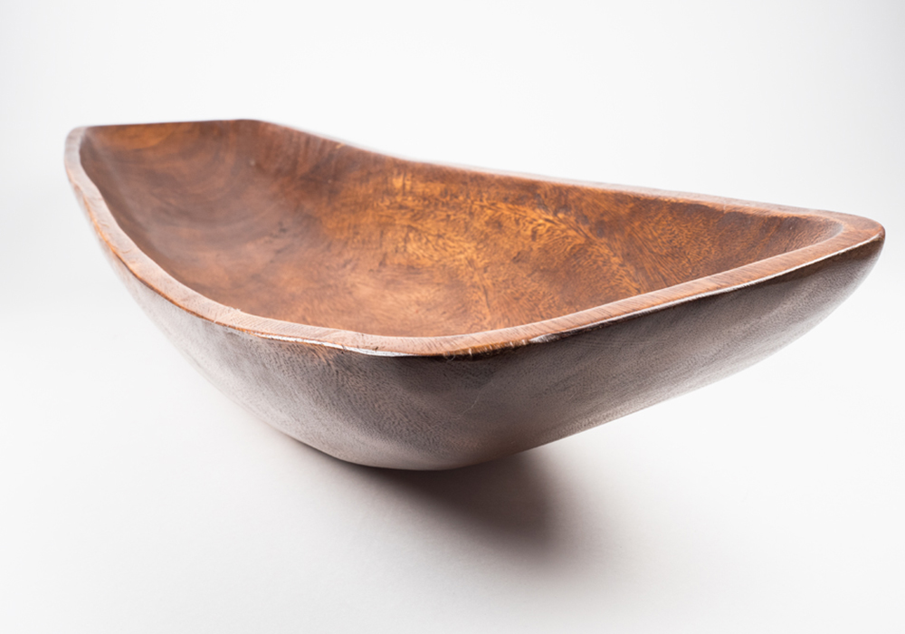 Pair of Large Rectangular Shaped Wooden Bowls EBTH