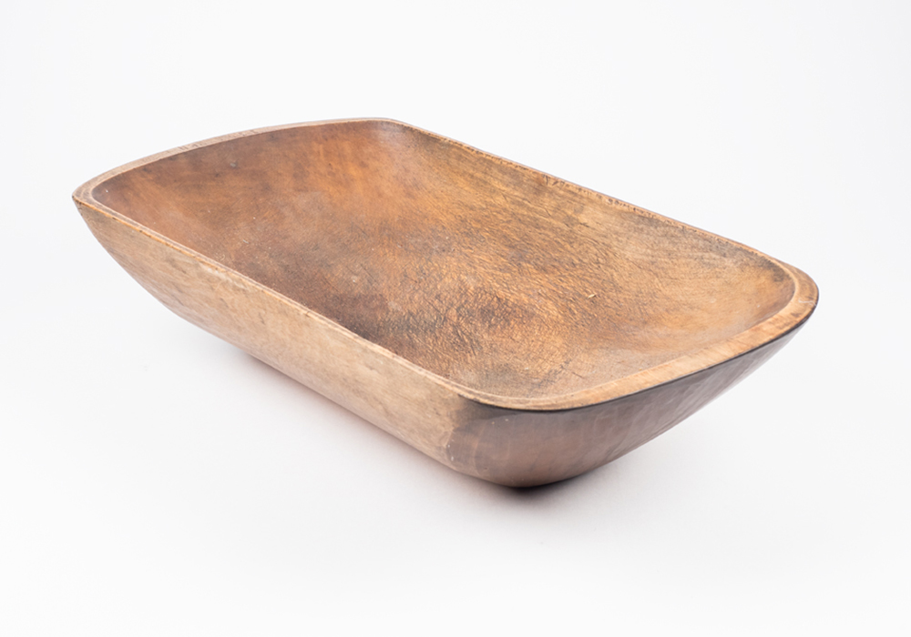 Pair of Large Rectangular Shaped Wooden Bowls EBTH