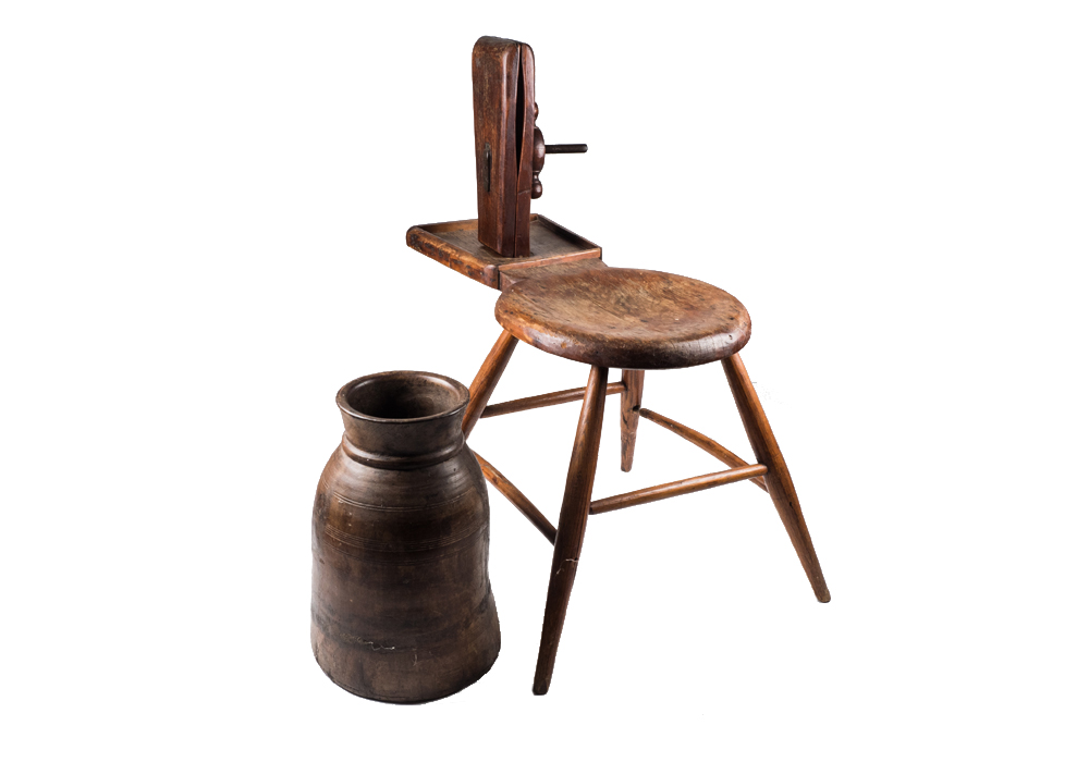 Antique Cobblers Bench And Jug