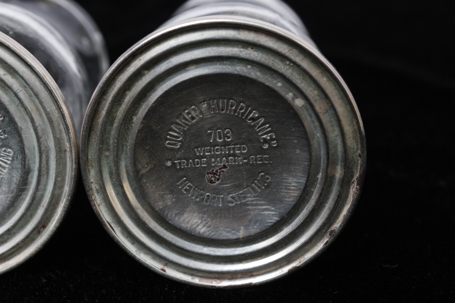 Quaker Hurricane Sterling Salt and Pepper Shakers EBTH