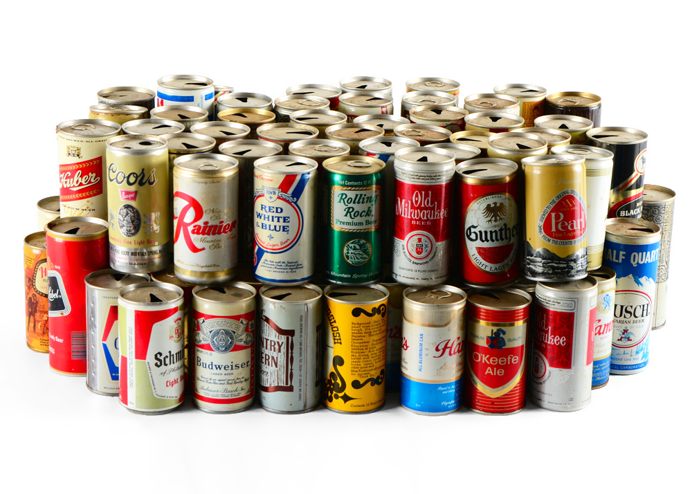 Assortment of Collectible Beer Cans from the 1960s and 1970s EBTH