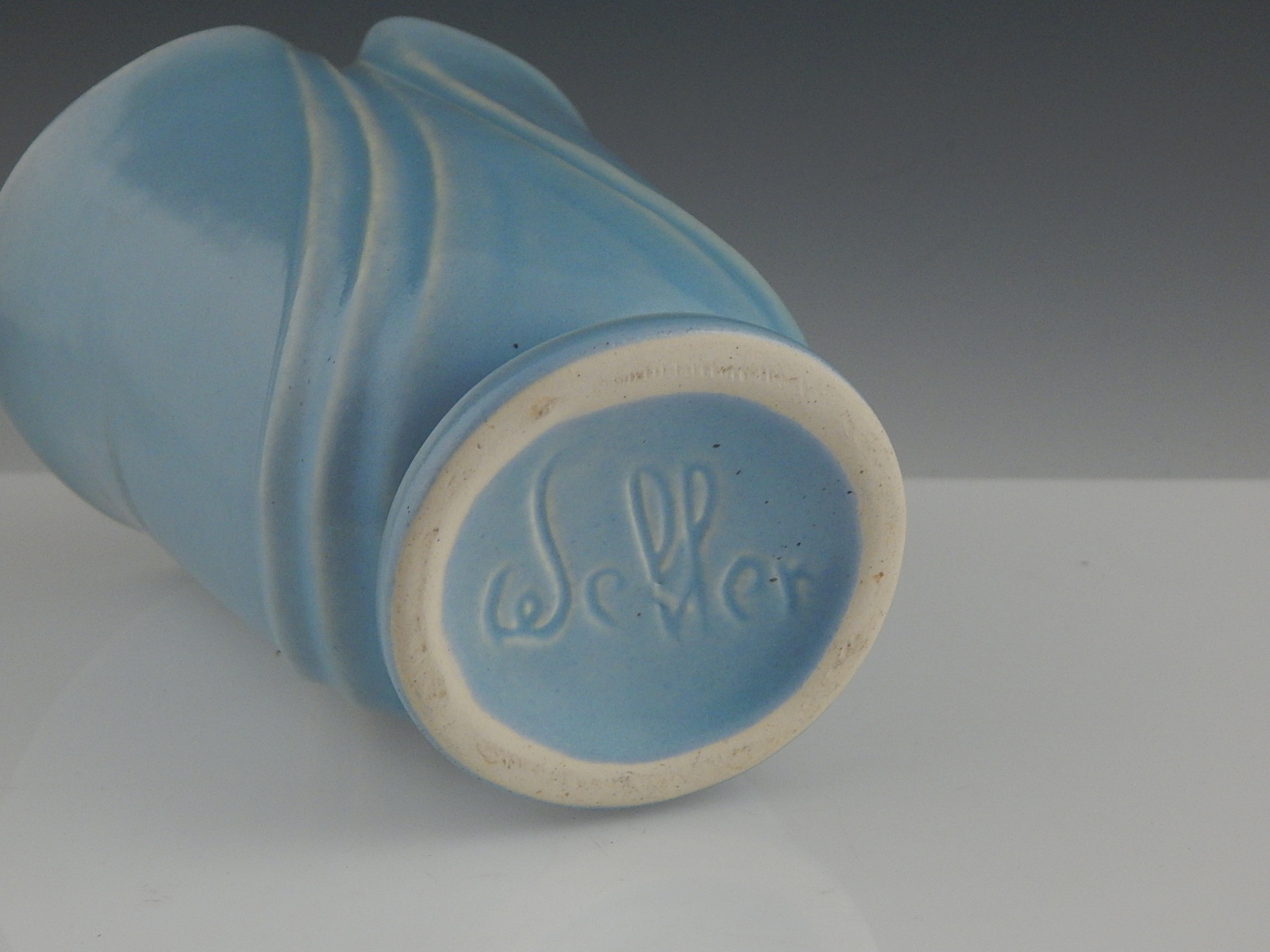 Light Blue Weller Pottery Art Deco Vase EBTH