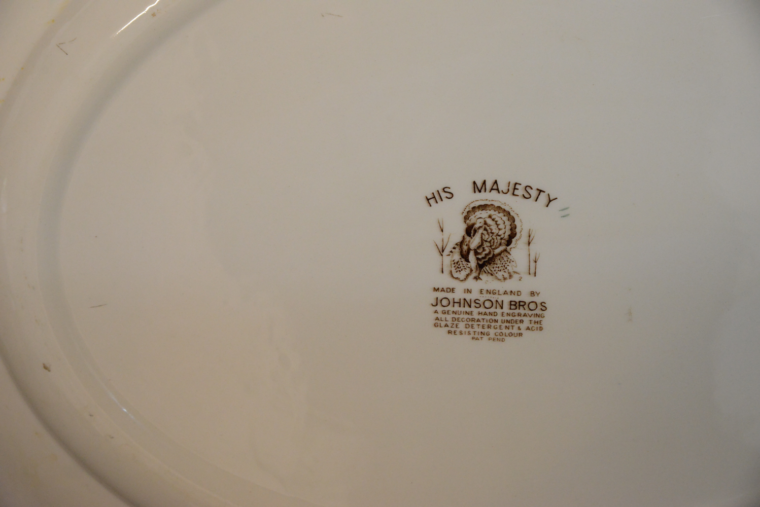 Johnson Brothers "His Majesty" Turkey Platter EBTH