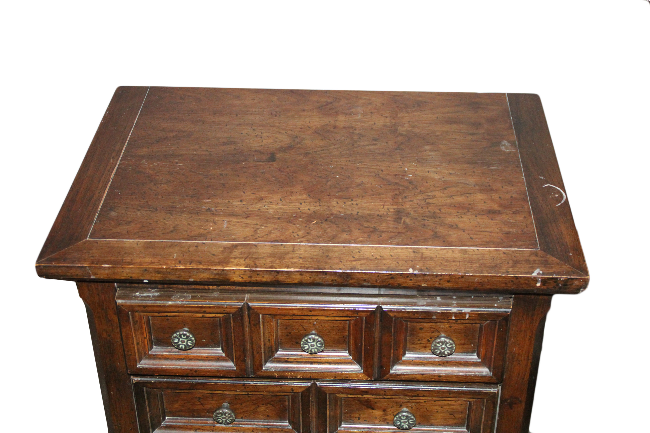 Vintage Wooden Bed and Bedside Table EBTH