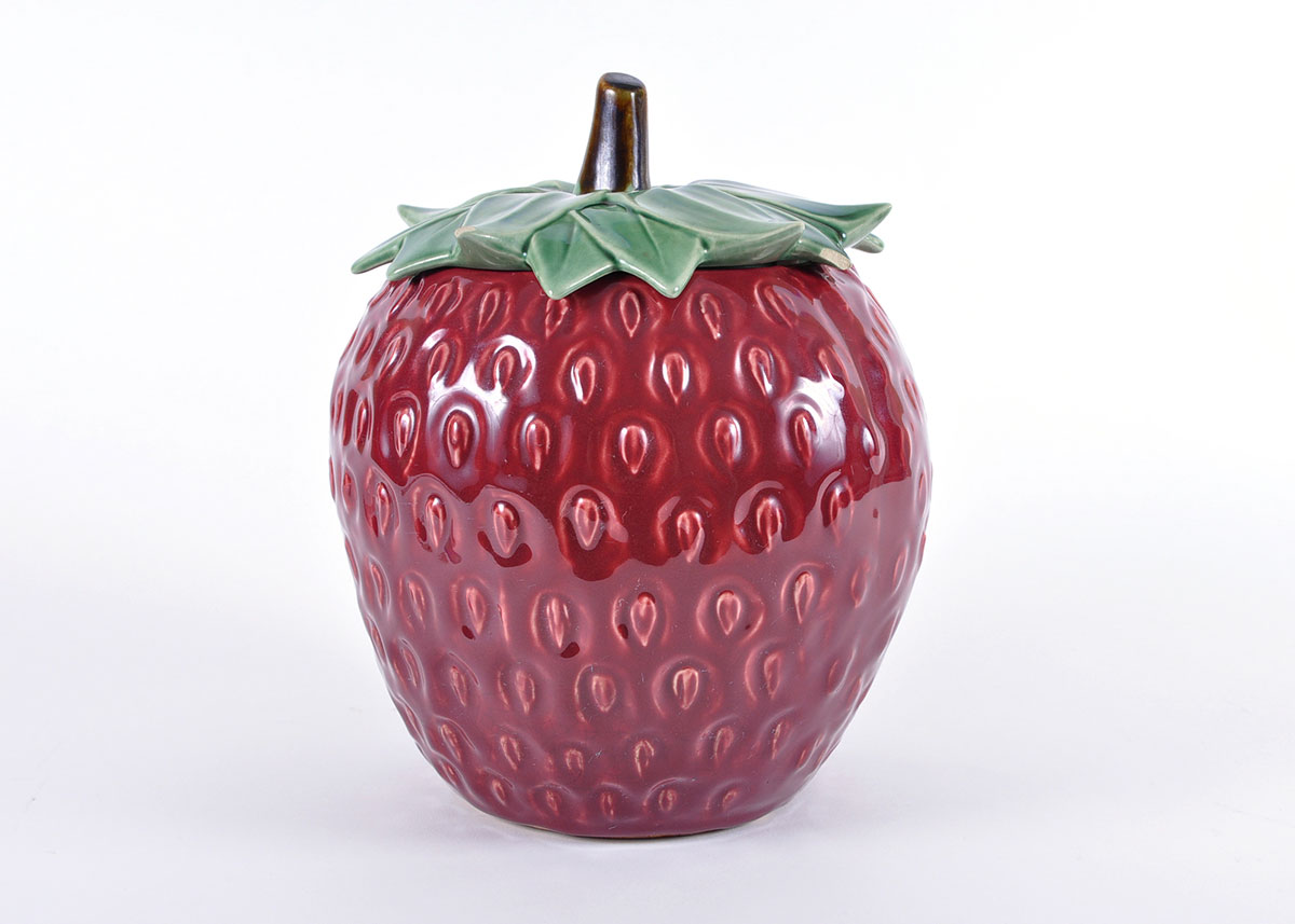 McCoy Ceramic Strawberry Cookie Jar EBTH