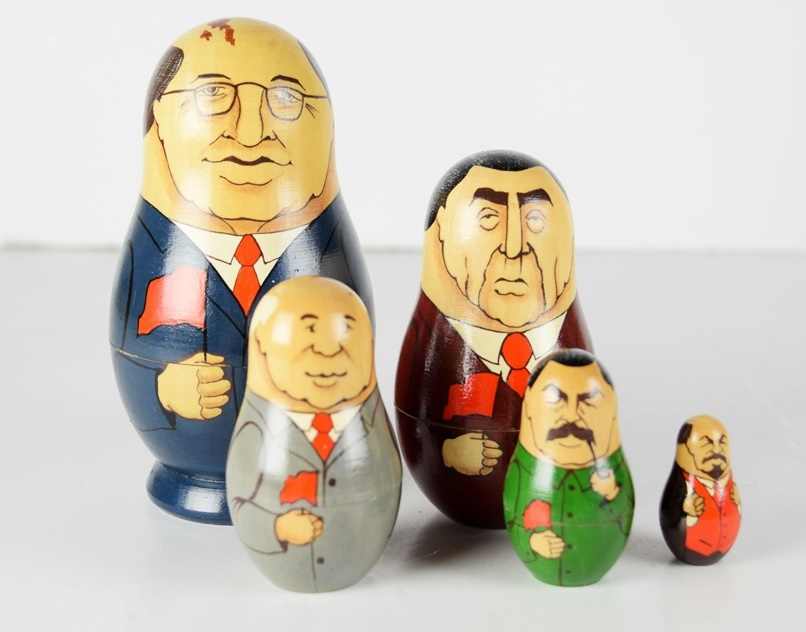 Nine Russian Nesting Dolls Representing Leaders EBTH