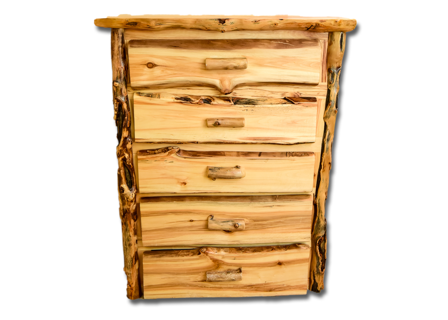 Hand Crafted Knotty Pine Up Right Dresser Ebth