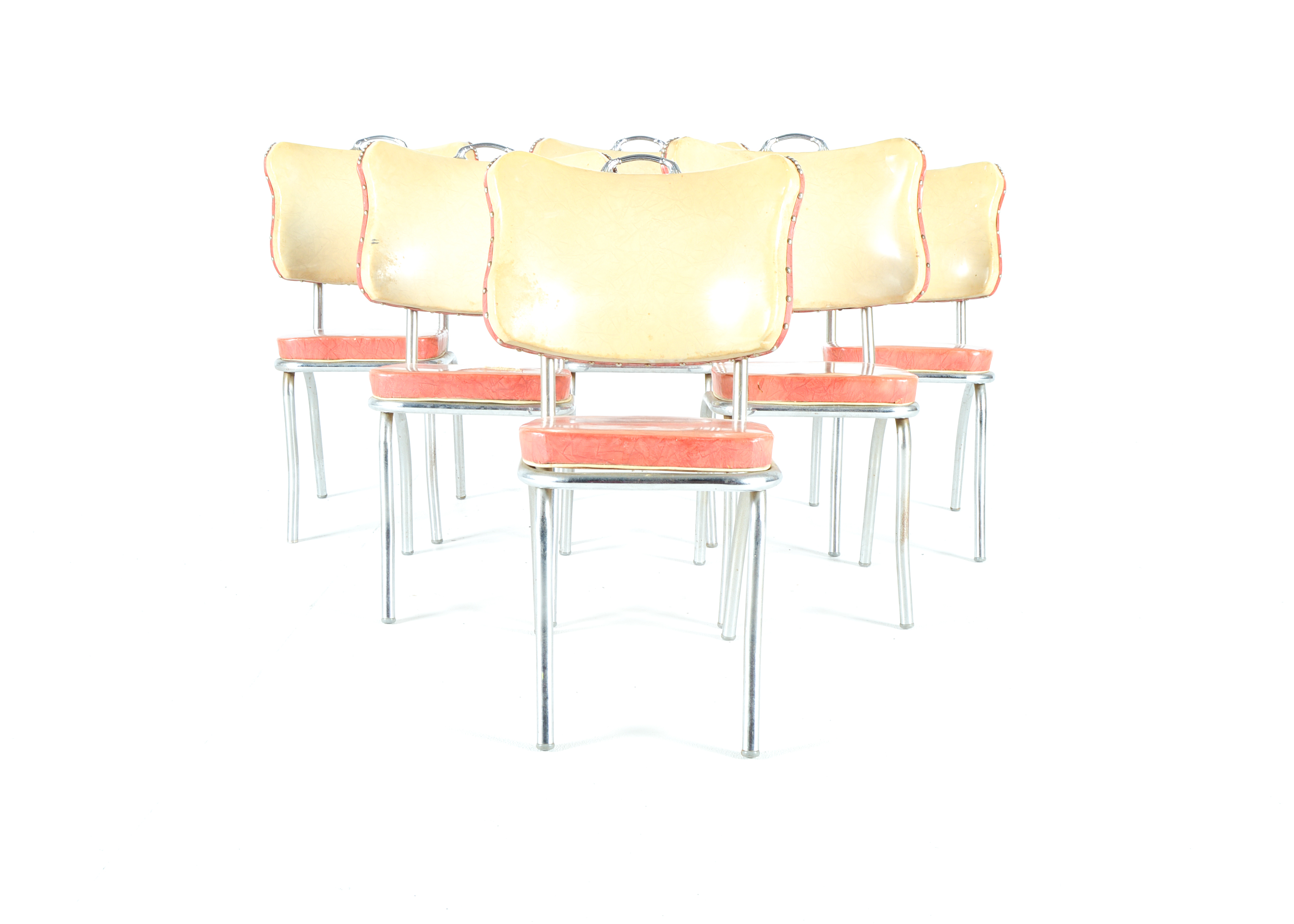 Set of Six Vintage Vinyl Dining Chairs | EBTH