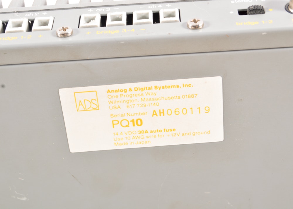 ADS PQ10 Power Plate System Car Audio Speaker Amplifier : EBTH ADS PQ10 Power Plate System Car Audio Speaker Amplifier : EBTH