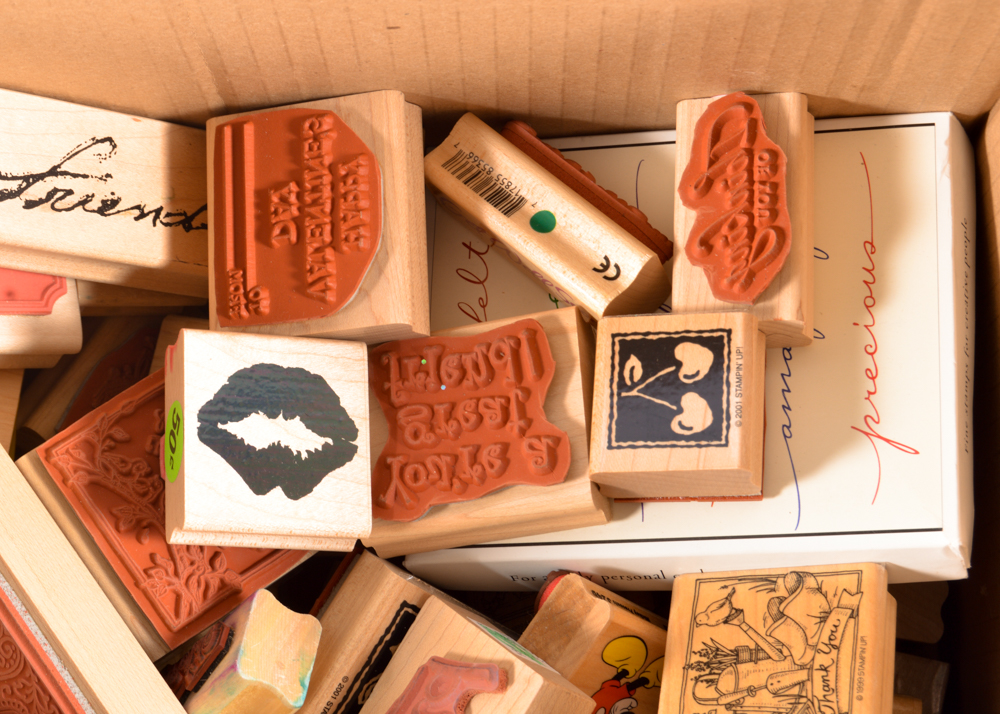 Large Assortment of Rubber Stamps EBTH