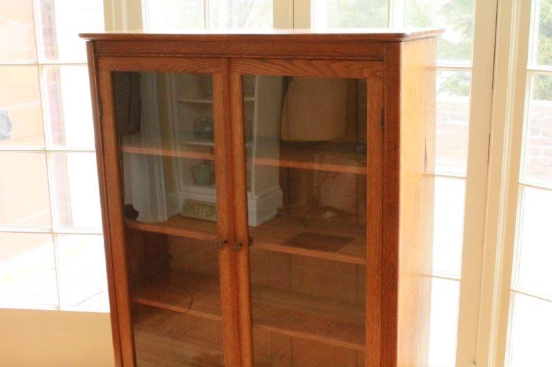 Antique Larkin Glass Front Oak Bookcase EBTH
