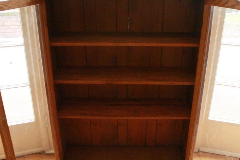 Antique Larkin Glass Front Oak Bookcase EBTH
