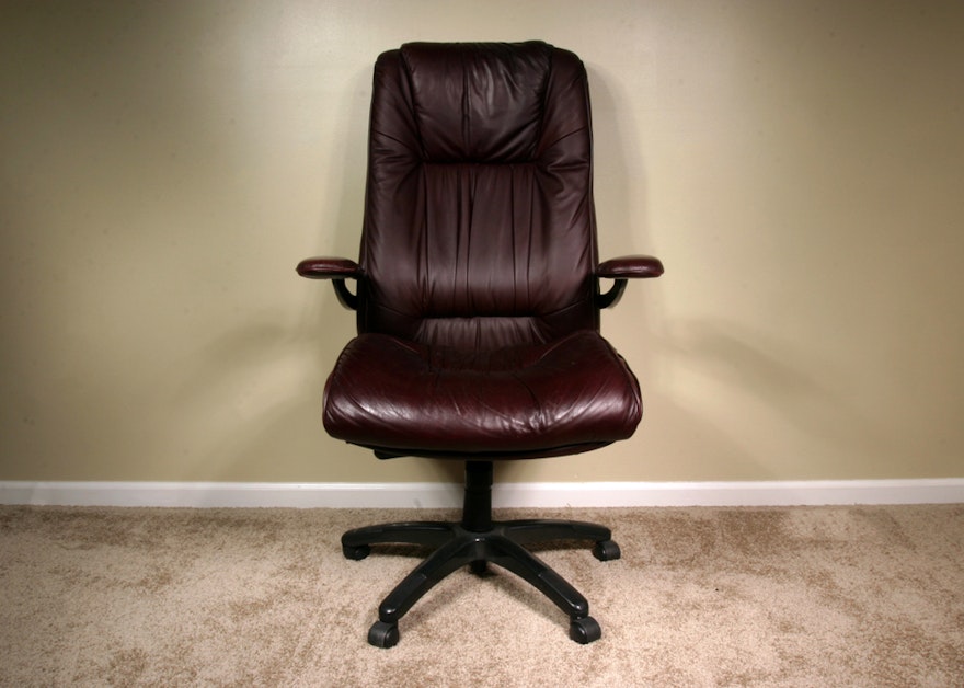 Lane Furniture Leather Upholstered Office Chair Ebth