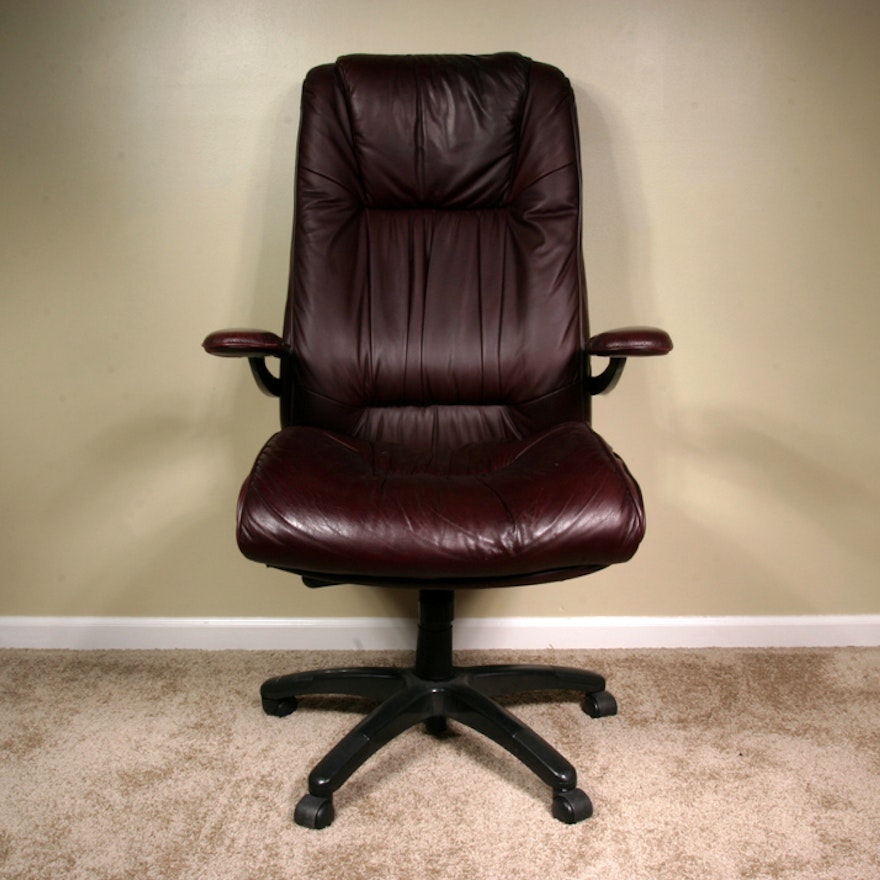 Lane Furniture Leather Upholstered Office Chair Ebth