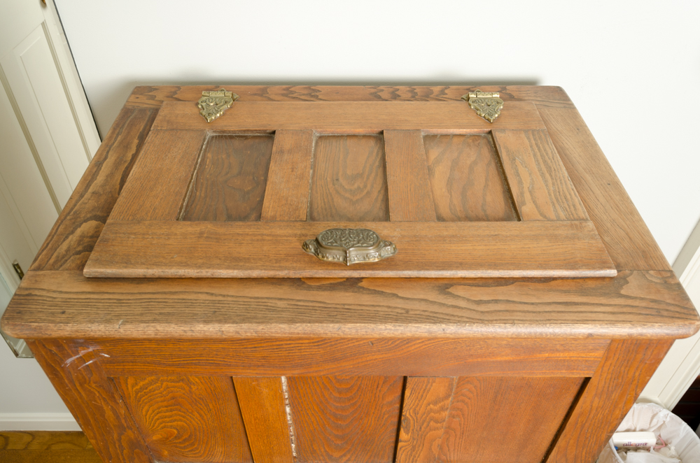 Antique Oak Ice Chest EBTH